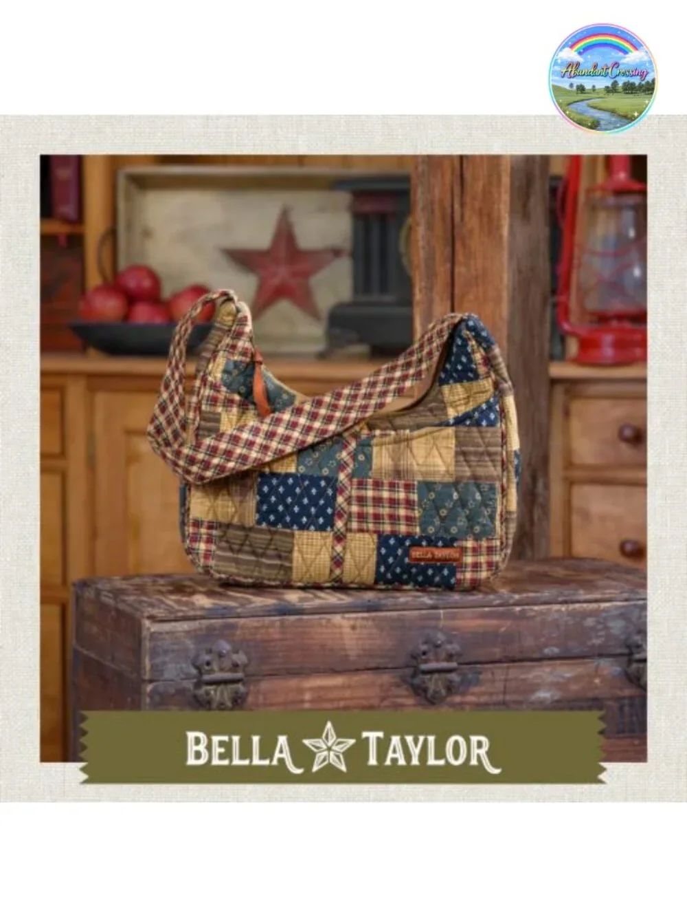 Quilted Cotton Hobo Shoulder Bag for Women Lightweight 5-Pocket Secure Zipper